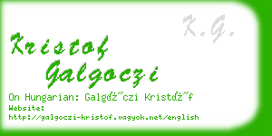 kristof galgoczi business card